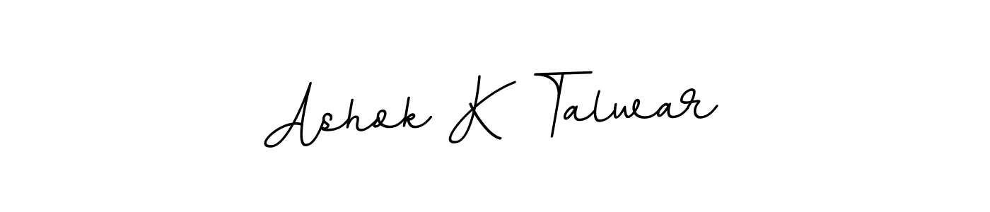 Design your own signature with our free online signature maker. With this signature software, you can create a handwritten (BallpointsItalic-DORy9) signature for name Ashok K Talwar. Ashok K Talwar signature style 11 images and pictures png