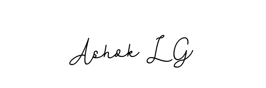 Ashok L G stylish signature style. Best Handwritten Sign (BallpointsItalic-DORy9) for my name. Handwritten Signature Collection Ideas for my name Ashok L G. Ashok L G signature style 11 images and pictures png