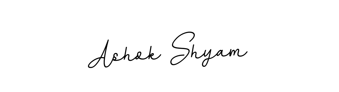 The best way (BallpointsItalic-DORy9) to make a short signature is to pick only two or three words in your name. The name Ashok Shyam include a total of six letters. For converting this name. Ashok Shyam signature style 11 images and pictures png