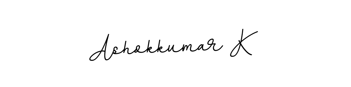 The best way (BallpointsItalic-DORy9) to make a short signature is to pick only two or three words in your name. The name Ashokkumar K include a total of six letters. For converting this name. Ashokkumar K signature style 11 images and pictures png