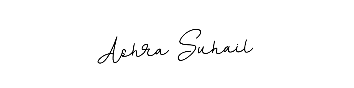 How to make Ashra Suhail name signature. Use BallpointsItalic-DORy9 style for creating short signs online. This is the latest handwritten sign. Ashra Suhail signature style 11 images and pictures png