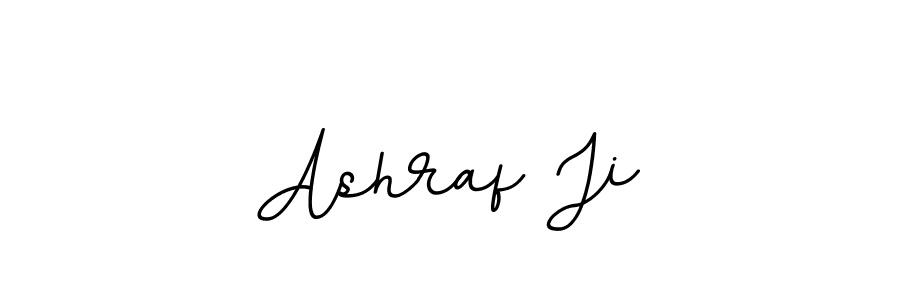 How to make Ashraf Ji name signature. Use BallpointsItalic-DORy9 style for creating short signs online. This is the latest handwritten sign. Ashraf Ji signature style 11 images and pictures png