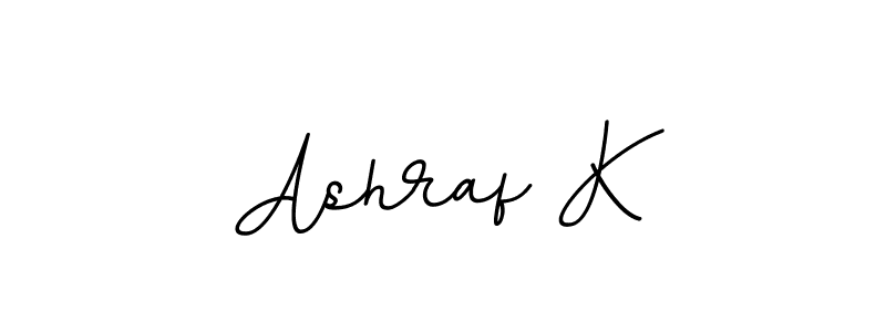 The best way (BallpointsItalic-DORy9) to make a short signature is to pick only two or three words in your name. The name Ashraf K include a total of six letters. For converting this name. Ashraf K signature style 11 images and pictures png