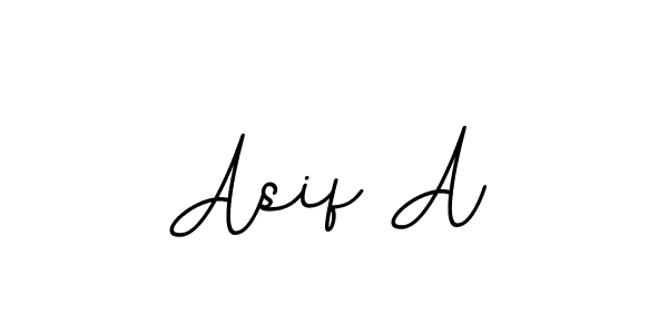 Make a beautiful signature design for name Asif A. With this signature (BallpointsItalic-DORy9) style, you can create a handwritten signature for free. Asif A signature style 11 images and pictures png
