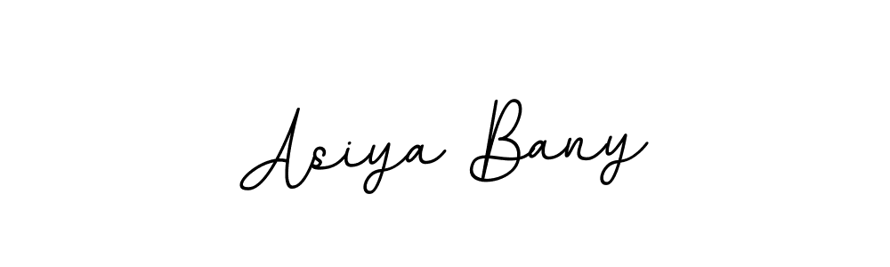 How to make Asiya Bany name signature. Use BallpointsItalic-DORy9 style for creating short signs online. This is the latest handwritten sign. Asiya Bany signature style 11 images and pictures png