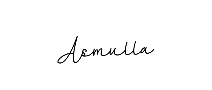 Design your own signature with our free online signature maker. With this signature software, you can create a handwritten (BallpointsItalic-DORy9) signature for name Asmulla. Asmulla signature style 11 images and pictures png