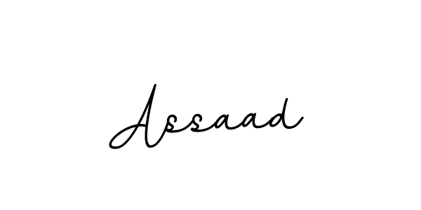 Design your own signature with our free online signature maker. With this signature software, you can create a handwritten (BallpointsItalic-DORy9) signature for name Assaad. Assaad signature style 11 images and pictures png