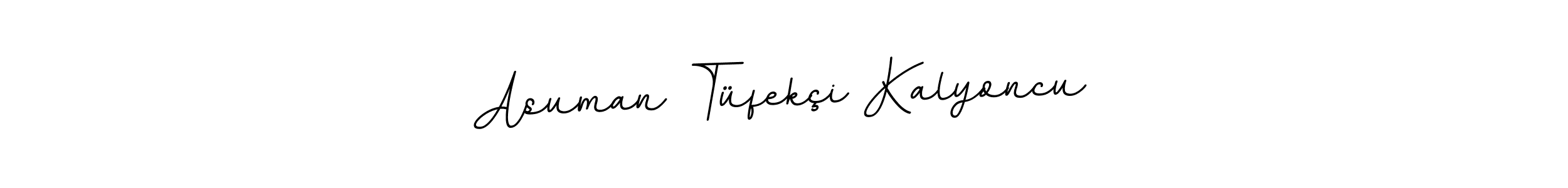 How to make Asuman Tüfekçi Kalyoncu name signature. Use BallpointsItalic-DORy9 style for creating short signs online. This is the latest handwritten sign. Asuman Tüfekçi Kalyoncu signature style 11 images and pictures png