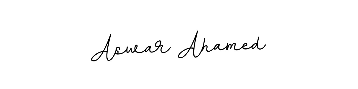 Create a beautiful signature design for name Aswar Ahamed. With this signature (BallpointsItalic-DORy9) fonts, you can make a handwritten signature for free. Aswar Ahamed signature style 11 images and pictures png
