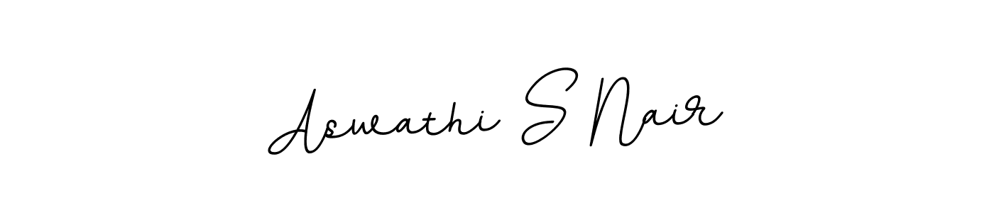 The best way (BallpointsItalic-DORy9) to make a short signature is to pick only two or three words in your name. The name Aswathi S Nair include a total of six letters. For converting this name. Aswathi S Nair signature style 11 images and pictures png