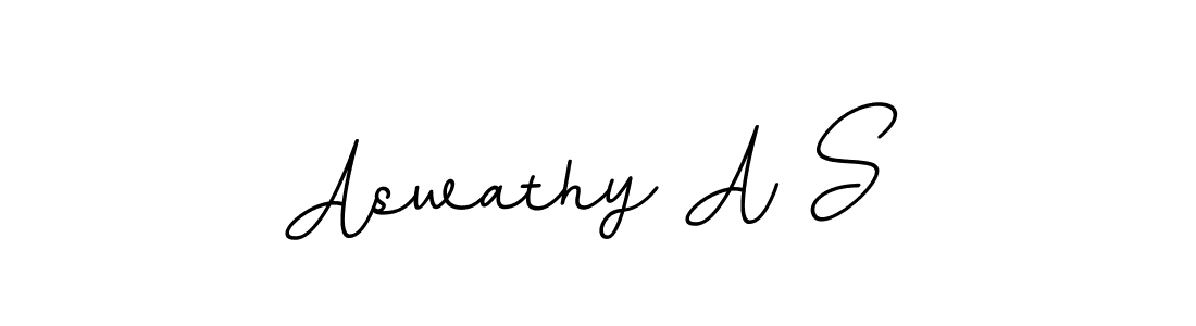 Create a beautiful signature design for name Aswathy A S. With this signature (BallpointsItalic-DORy9) fonts, you can make a handwritten signature for free. Aswathy A S signature style 11 images and pictures png