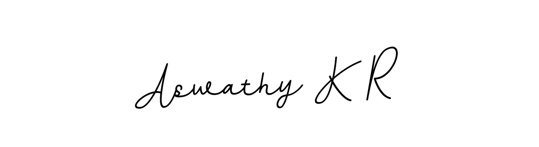 This is the best signature style for the Aswathy K R name. Also you like these signature font (BallpointsItalic-DORy9). Mix name signature. Aswathy K R signature style 11 images and pictures png