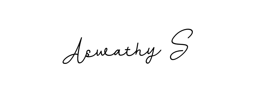 It looks lik you need a new signature style for name Aswathy S. Design unique handwritten (BallpointsItalic-DORy9) signature with our free signature maker in just a few clicks. Aswathy S signature style 11 images and pictures png