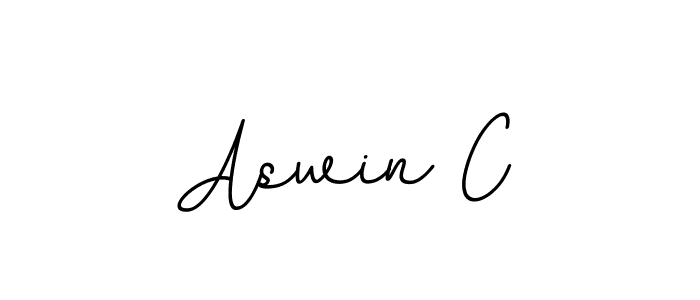 Create a beautiful signature design for name Aswin C. With this signature (BallpointsItalic-DORy9) fonts, you can make a handwritten signature for free. Aswin C signature style 11 images and pictures png