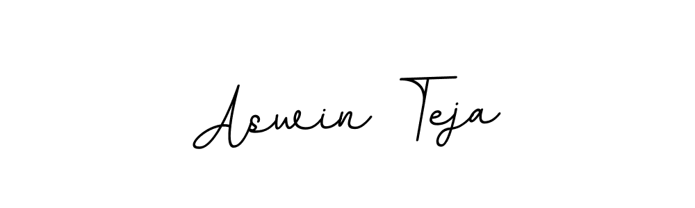 The best way (BallpointsItalic-DORy9) to make a short signature is to pick only two or three words in your name. The name Aswin Teja include a total of six letters. For converting this name. Aswin Teja signature style 11 images and pictures png