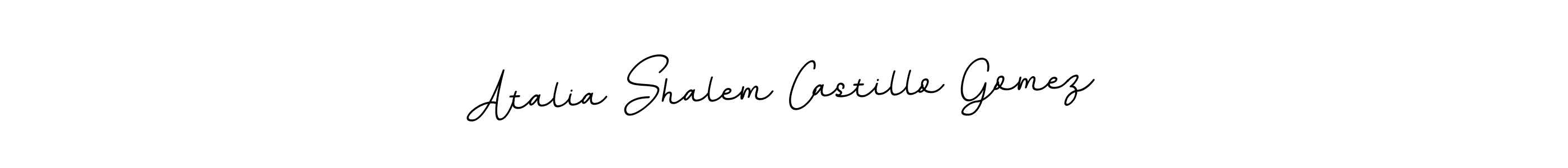 Make a short Atalia Shalem Castillo Gomez signature style. Manage your documents anywhere anytime using BallpointsItalic-DORy9. Create and add eSignatures, submit forms, share and send files easily. Atalia Shalem Castillo Gomez signature style 11 images and pictures png