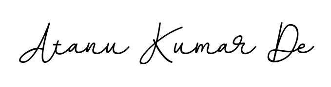 Express your personality with a custom Atanu Kumar De signature crafted with BallpointsItalic-DORy9 typography. Free transparent PNG download available. Atanu Kumar De signature style 11 images and pictures png