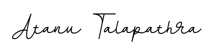Express your personality with a custom Atanu Talapathra signature crafted with BallpointsItalic-DORy9 typography. Free transparent PNG download available. Atanu Talapathra signature style 11 images and pictures png