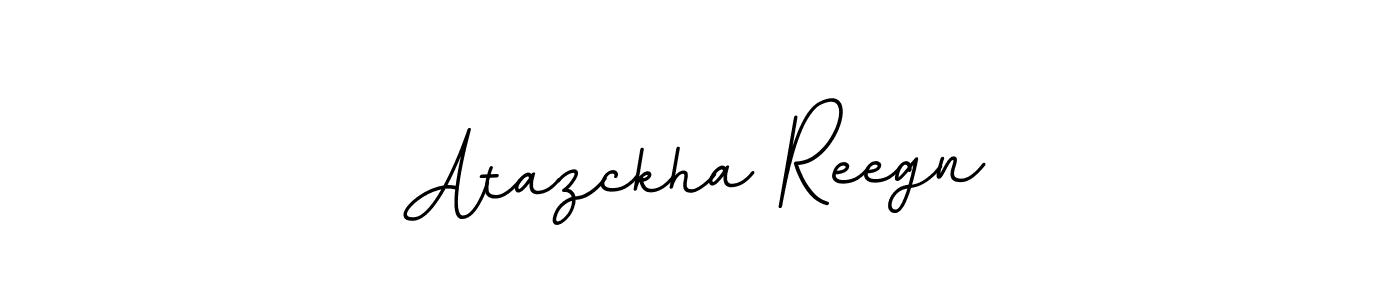 Design your own signature with our free online signature maker. With this signature software, you can create a handwritten (BallpointsItalic-DORy9) signature for name Atazckha Reegn. Atazckha Reegn signature style 11 images and pictures png