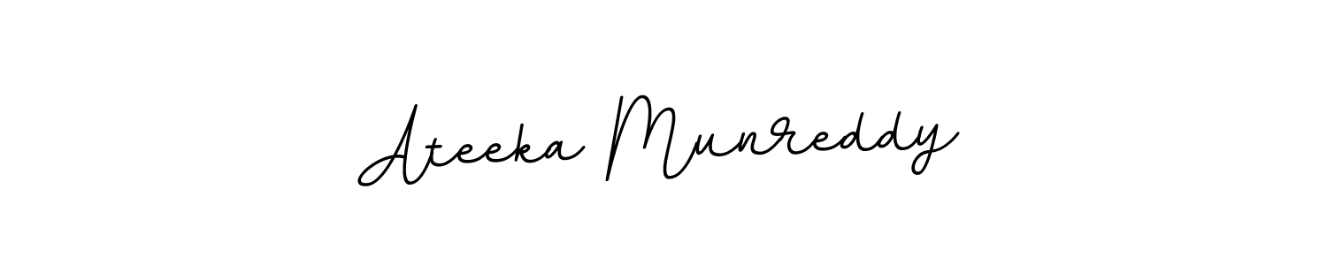 BallpointsItalic-DORy9 is a professional signature style that is perfect for those who want to add a touch of class to their signature. It is also a great choice for those who want to make their signature more unique. Get Ateeka Munreddy name to fancy signature for free. Ateeka Munreddy signature style 11 images and pictures png