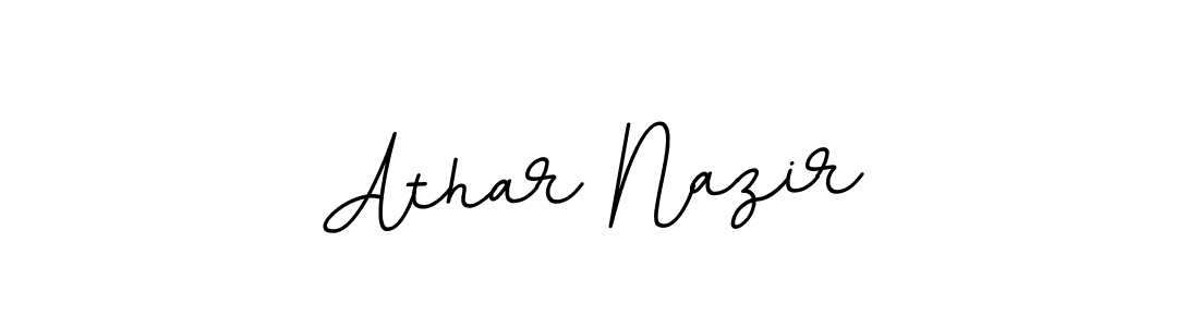 Design your own signature with our free online signature maker. With this signature software, you can create a handwritten (BallpointsItalic-DORy9) signature for name Athar Nazir. Athar Nazir signature style 11 images and pictures png