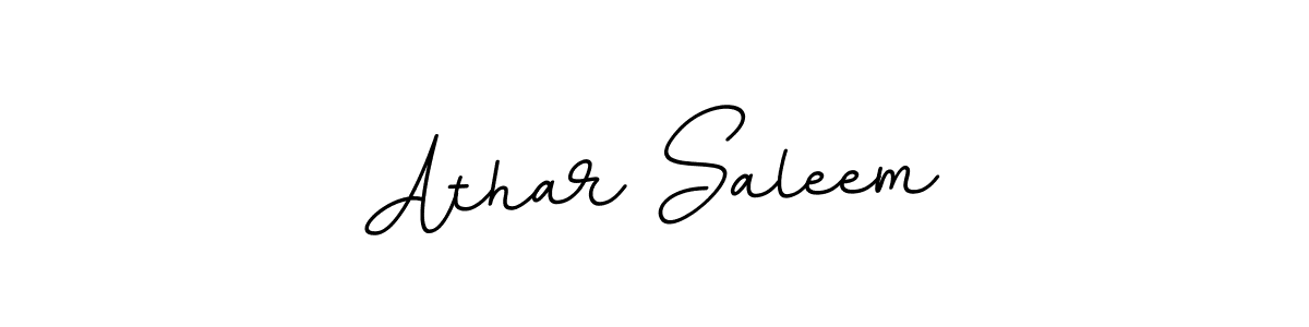 Design your own signature with our free online signature maker. With this signature software, you can create a handwritten (BallpointsItalic-DORy9) signature for name Athar Saleem. Athar Saleem signature style 11 images and pictures png