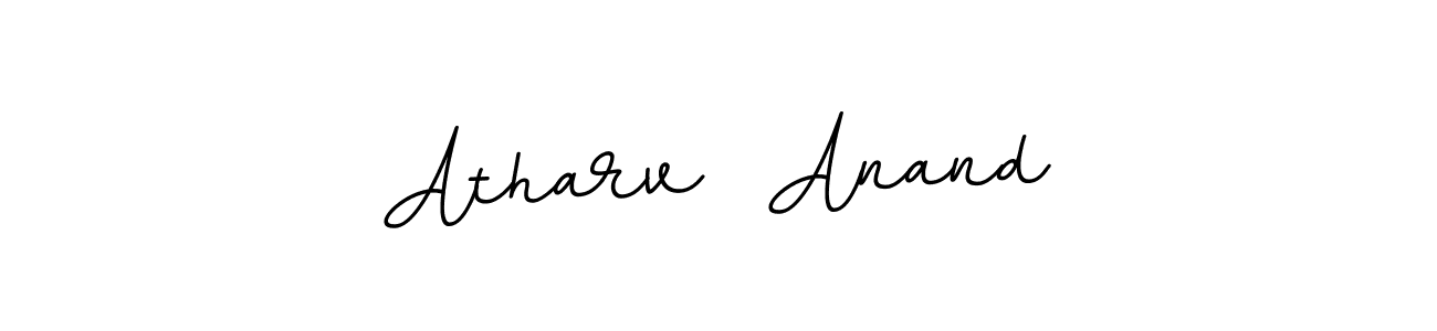 The best way (BallpointsItalic-DORy9) to make a short signature is to pick only two or three words in your name. The name Atharv  Anand include a total of six letters. For converting this name. Atharv  Anand signature style 11 images and pictures png