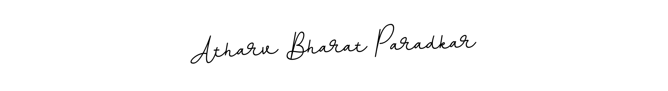 You should practise on your own different ways (BallpointsItalic-DORy9) to write your name (Atharv Bharat Paradkar) in signature. don't let someone else do it for you. Atharv Bharat Paradkar signature style 11 images and pictures png