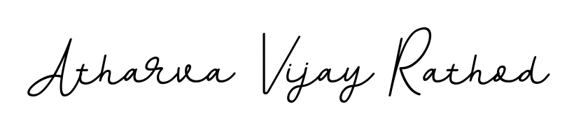 Personalize your online presence with Atharva Vijay Rathod signature rendered in elegant BallpointsItalic-DORy9 font. Great for website footers and blogs. Atharva Vijay Rathod signature style 11 images and pictures png