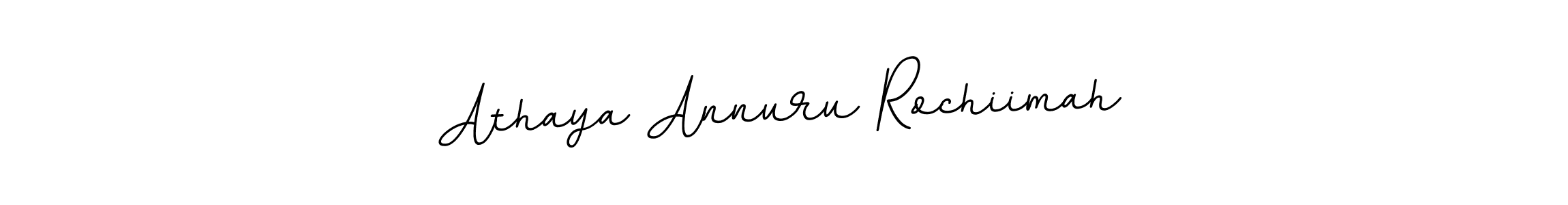 Make a beautiful signature design for name Athaya Annuru Rochiimah. With this signature (BallpointsItalic-DORy9) style, you can create a handwritten signature for free. Athaya Annuru Rochiimah signature style 11 images and pictures png