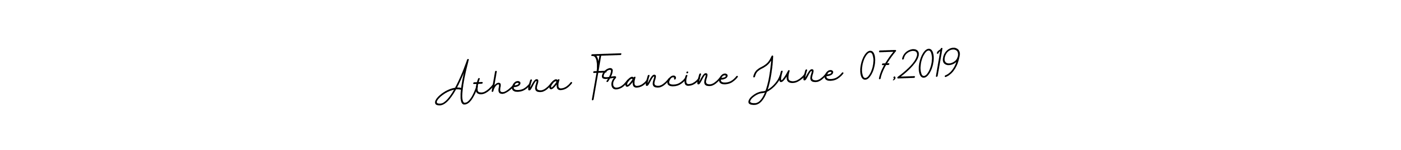 This is the best signature style for the Athena Francine June 07,2019 name. Also you like these signature font (BallpointsItalic-DORy9). Mix name signature. Athena Francine June 07,2019 signature style 11 images and pictures png