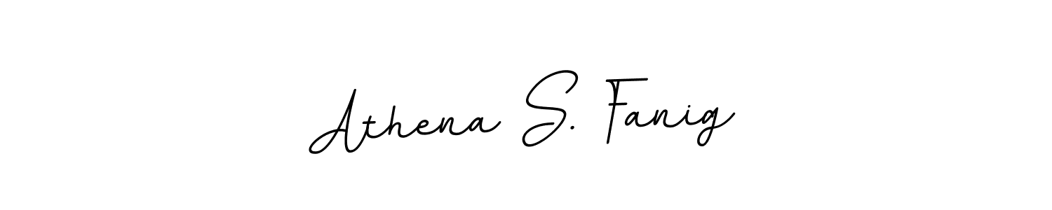 The best way (BallpointsItalic-DORy9) to make a short signature is to pick only two or three words in your name. The name Athena S. Fanig include a total of six letters. For converting this name. Athena S. Fanig signature style 11 images and pictures png