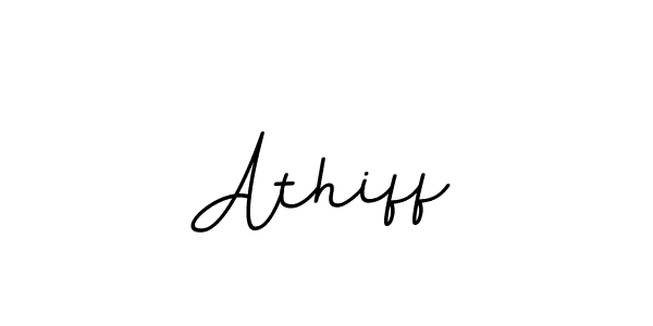 Use a signature maker to create a handwritten signature online. With this signature software, you can design (BallpointsItalic-DORy9) your own signature for name Athiff. Athiff signature style 11 images and pictures png