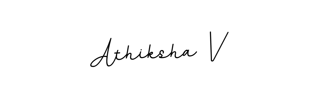 Use a signature maker to create a handwritten signature online. With this signature software, you can design (BallpointsItalic-DORy9) your own signature for name Athiksha V. Athiksha V signature style 11 images and pictures png
