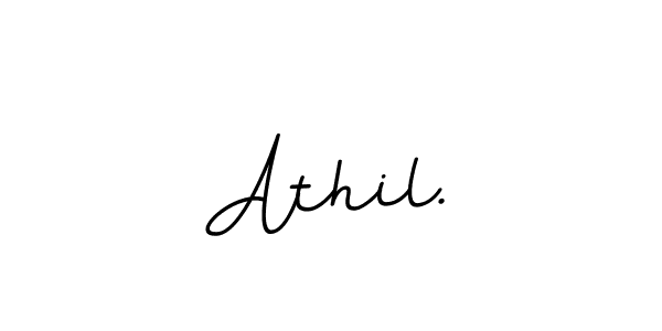 The best way (BallpointsItalic-DORy9) to make a short signature is to pick only two or three words in your name. The name Athil. include a total of six letters. For converting this name. Athil. signature style 11 images and pictures png