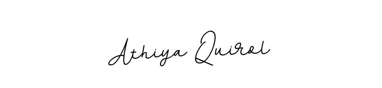 Design your own signature with our free online signature maker. With this signature software, you can create a handwritten (BallpointsItalic-DORy9) signature for name Athiya Quirol. Athiya Quirol signature style 11 images and pictures png