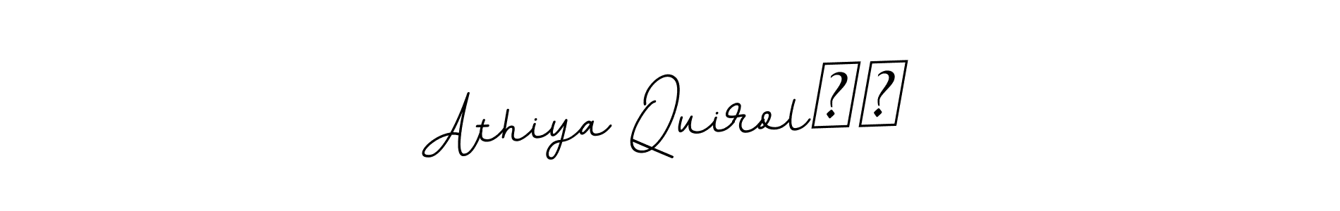 It looks lik you need a new signature style for name Athiya Quirol♥️. Design unique handwritten (BallpointsItalic-DORy9) signature with our free signature maker in just a few clicks. Athiya Quirol♥️ signature style 11 images and pictures png