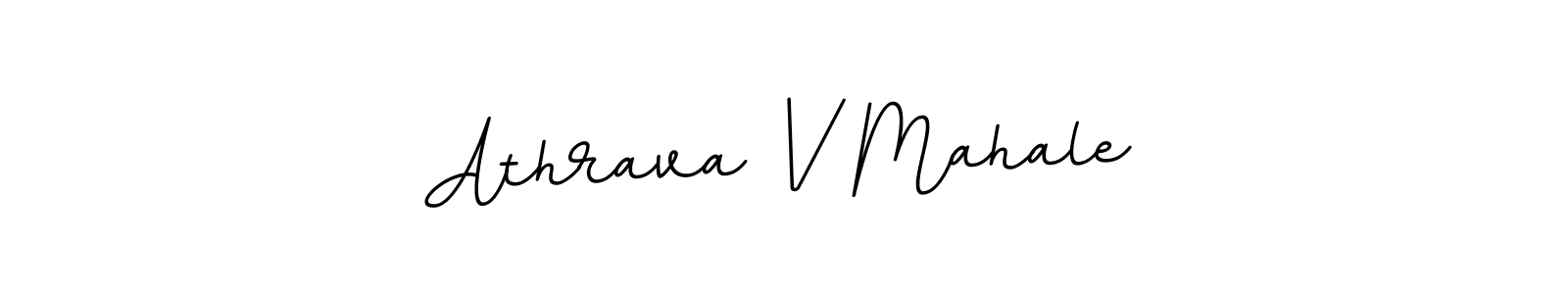 Create a beautiful signature design for name Athrava V Mahale. With this signature (BallpointsItalic-DORy9) fonts, you can make a handwritten signature for free. Athrava V Mahale signature style 11 images and pictures png