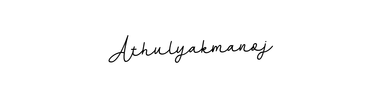 How to make Athulyakmanoj name signature. Use BallpointsItalic-DORy9 style for creating short signs online. This is the latest handwritten sign. Athulyakmanoj signature style 11 images and pictures png