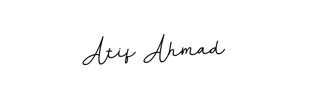 Use a signature maker to create a handwritten signature online. With this signature software, you can design (BallpointsItalic-DORy9) your own signature for name Atif Ahmad. Atif Ahmad signature style 11 images and pictures png