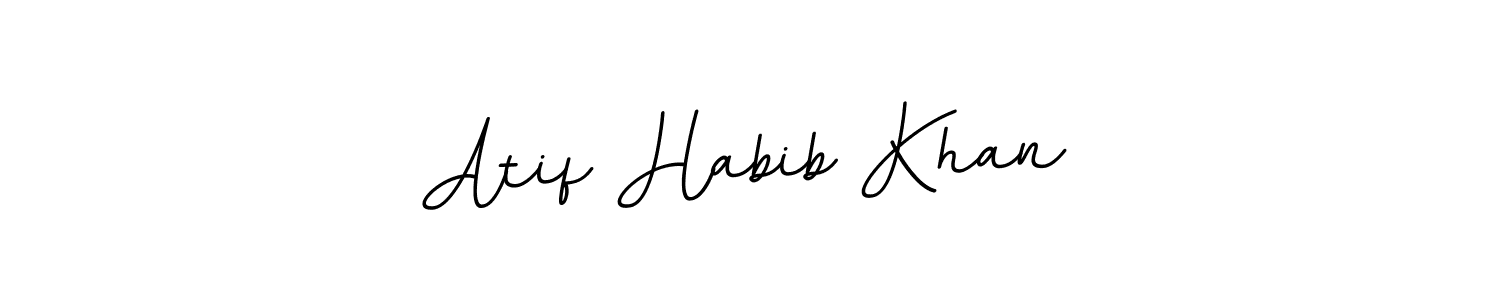 It looks lik you need a new signature style for name Atif Habib Khan. Design unique handwritten (BallpointsItalic-DORy9) signature with our free signature maker in just a few clicks. Atif Habib Khan signature style 11 images and pictures png