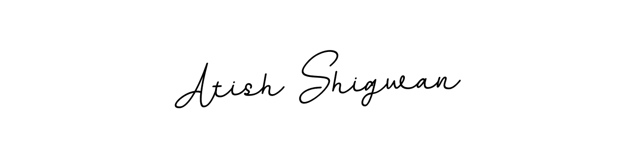 How to make Atish Shigwan name signature. Use BallpointsItalic-DORy9 style for creating short signs online. This is the latest handwritten sign. Atish Shigwan signature style 11 images and pictures png