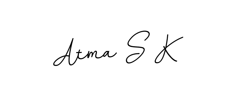 The best way (BallpointsItalic-DORy9) to make a short signature is to pick only two or three words in your name. The name Atma S K include a total of six letters. For converting this name. Atma S K signature style 11 images and pictures png