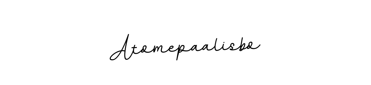 The best way (BallpointsItalic-DORy9) to make a short signature is to pick only two or three words in your name. The name Atomepaalisbo include a total of six letters. For converting this name. Atomepaalisbo signature style 11 images and pictures png