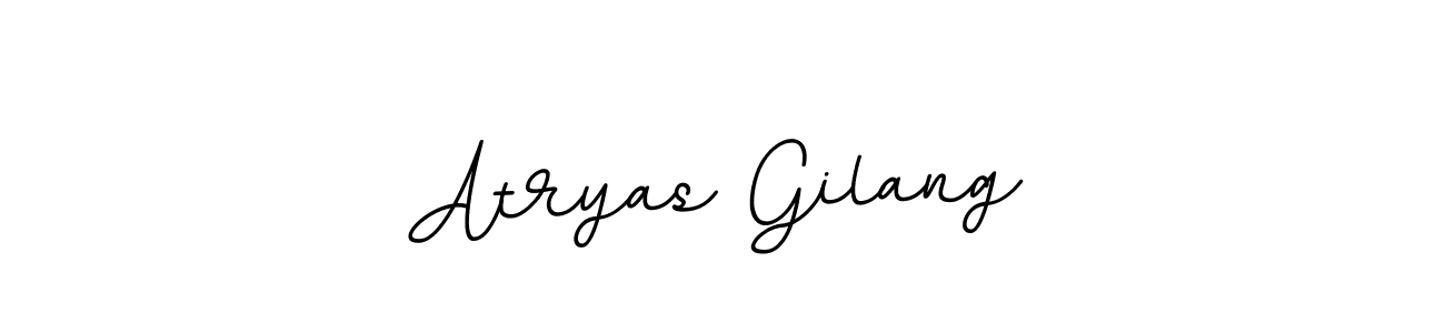 BallpointsItalic-DORy9 is a professional signature style that is perfect for those who want to add a touch of class to their signature. It is also a great choice for those who want to make their signature more unique. Get Atryas Gilang name to fancy signature for free. Atryas Gilang signature style 11 images and pictures png