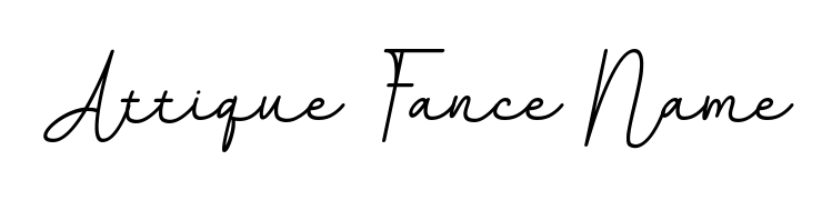 The BallpointsItalic-DORy9 handwriting style adds charm and authenticity to name Attique Fance Name. A wonderful choice for personal thank-you notes. Attique Fance Name signature style 11 images and pictures png