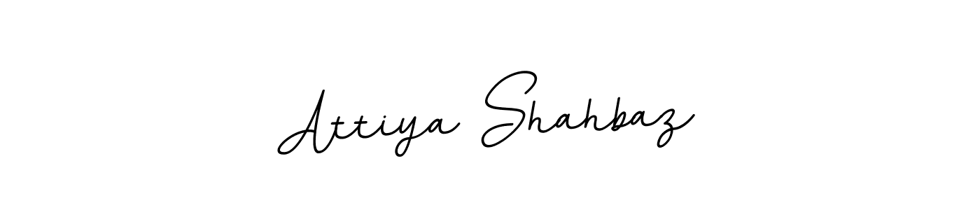The best way (BallpointsItalic-DORy9) to make a short signature is to pick only two or three words in your name. The name Attiya Shahbaz include a total of six letters. For converting this name. Attiya Shahbaz signature style 11 images and pictures png