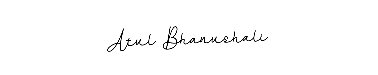 Create a beautiful signature design for name Atul Bhanushali. With this signature (BallpointsItalic-DORy9) fonts, you can make a handwritten signature for free. Atul Bhanushali signature style 11 images and pictures png