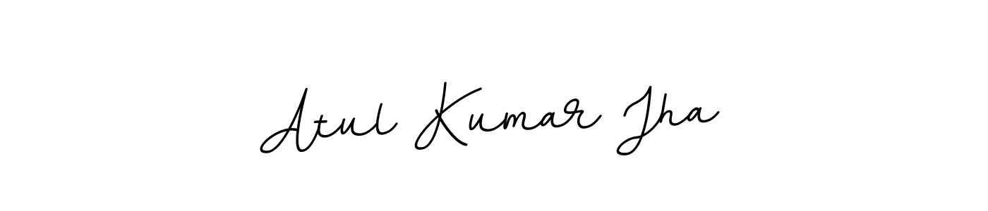Use a signature maker to create a handwritten signature online. With this signature software, you can design (BallpointsItalic-DORy9) your own signature for name Atul Kumar Jha. Atul Kumar Jha signature style 11 images and pictures png