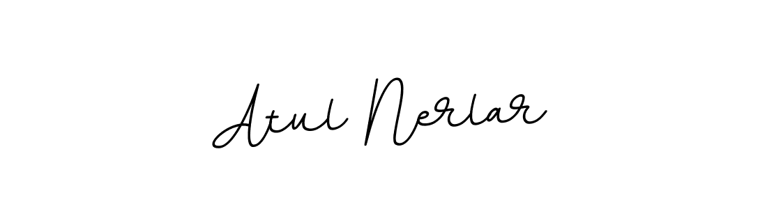 Create a beautiful signature design for name Atul Nerlar. With this signature (BallpointsItalic-DORy9) fonts, you can make a handwritten signature for free. Atul Nerlar signature style 11 images and pictures png